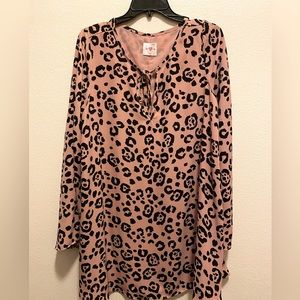 Buddy love dress size medium Leopard pink print